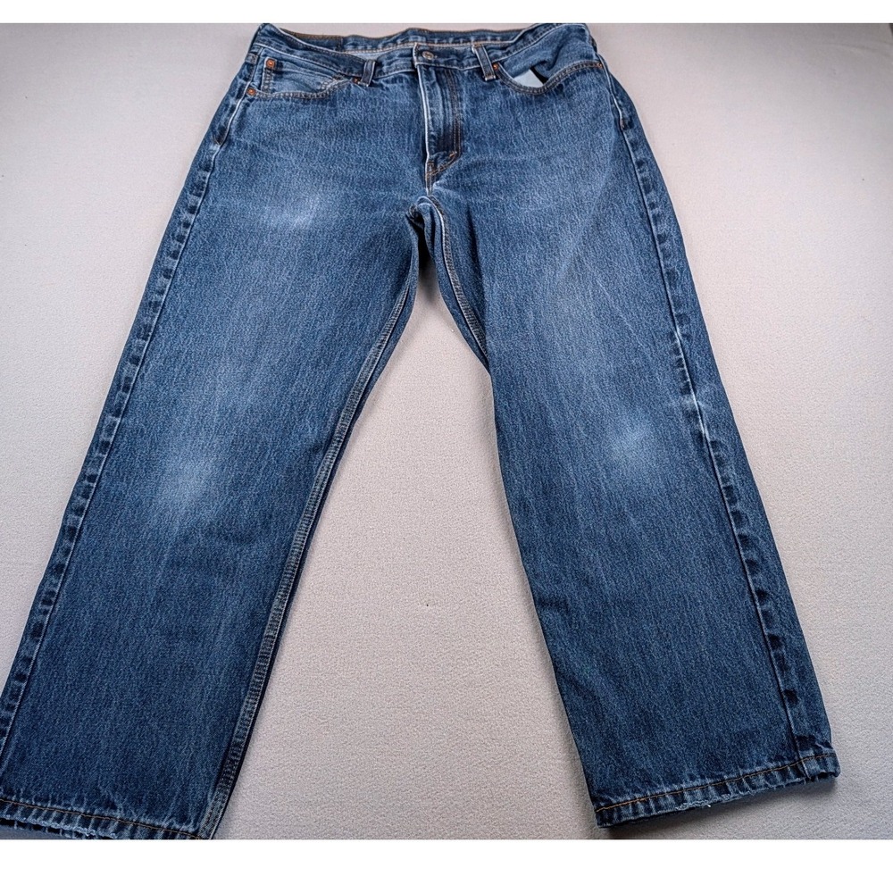 Levis 550 Relaxed Fit Jeans Mens 36x30 Medium Wash Blue Denim Tapered Leg 00550